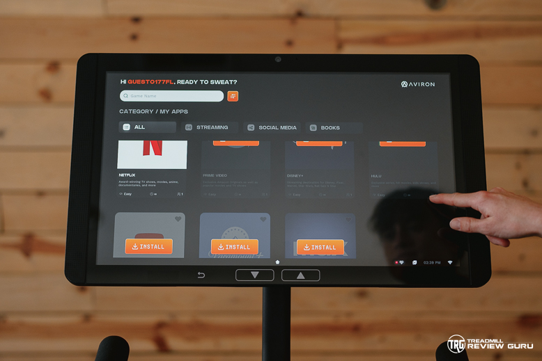Aviron Fit Bike - Entertainment Apps