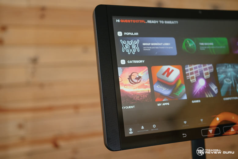 Aviron Fit Bike - speakers