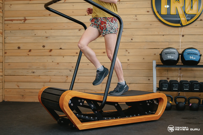 Bells of Steel Wooden Manual Treadmill - running feet
