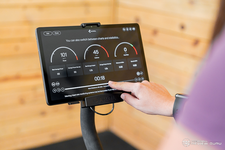 Carol Bike workout metrics