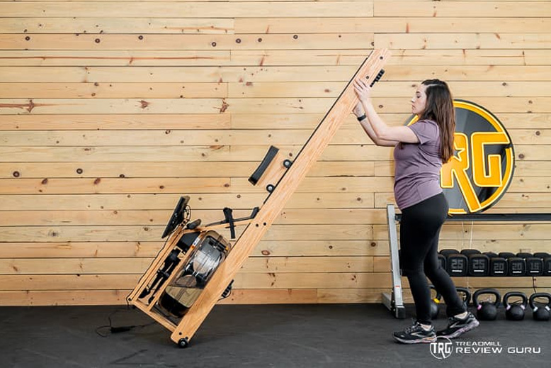 Ergatta Lite Rower lifting and moving