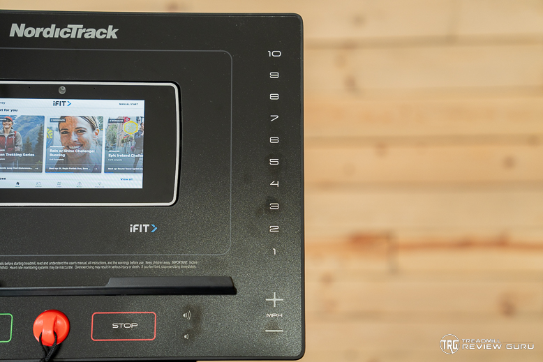 NordicTrack EXP 7i speed buttons