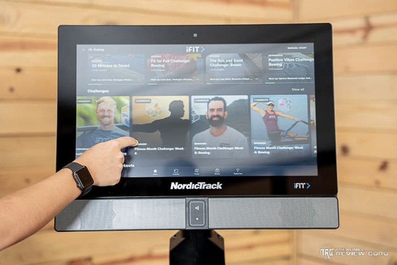 NordicTrack RW700 iFIT Menu