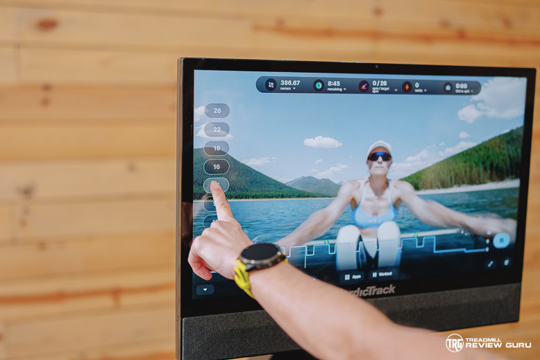 NordicTrack RW900 - resistance buttons