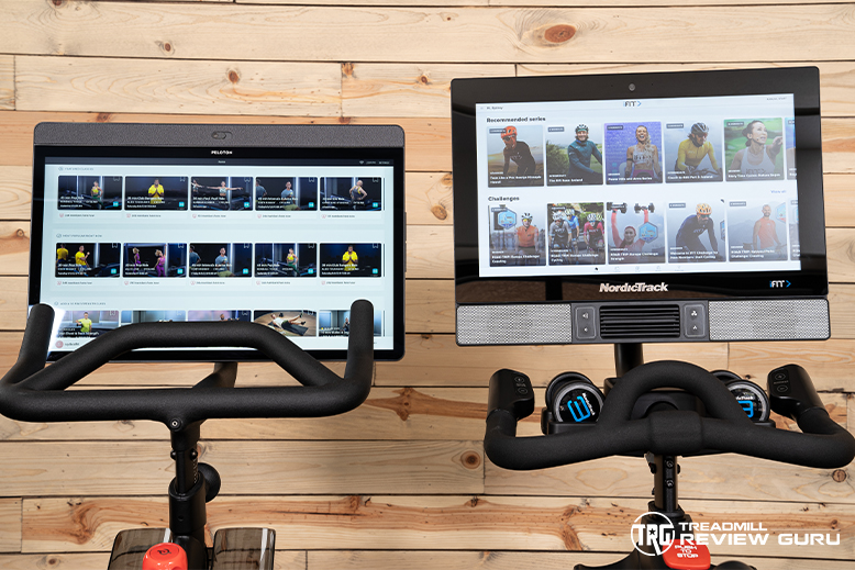 NordicTrack S22i v Peloton BIke Plus Workout Apps