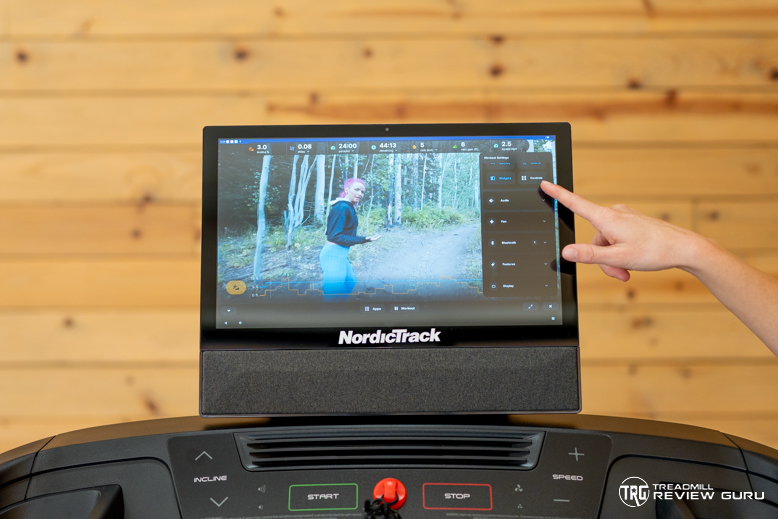 NordicTrack T Series 16 - Workout Menu