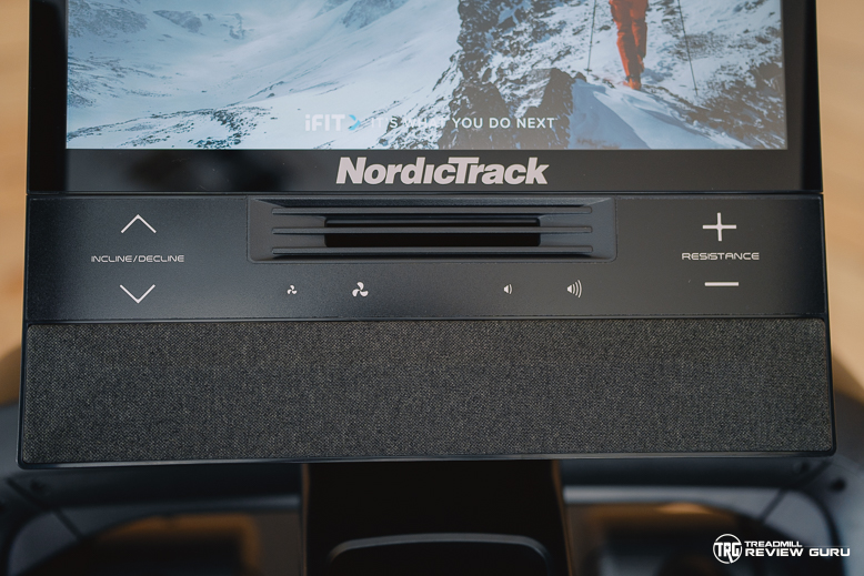 NordicTrack x16 Elliptical - speakers and buttons