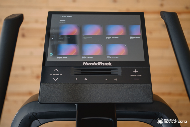 NordicTrack x16 Elliptical - Workout Templates