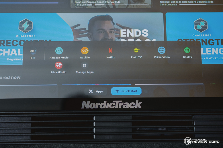 NordicTrack x24 Bike - Entertainment Apps
