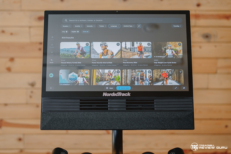 NordicTrack x24 Bike - iFIT Library