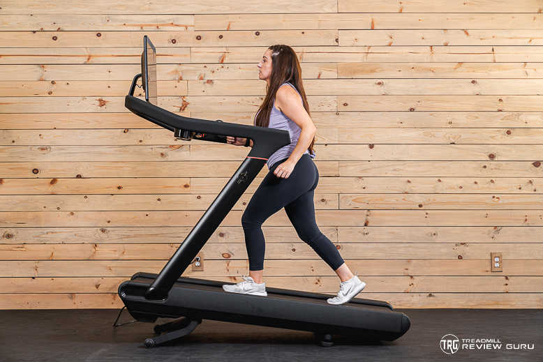 Peloton Tread - action incline