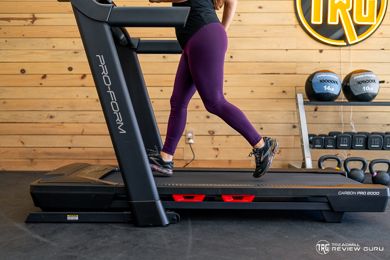 ProForm Carbon Pro 2000  action running deck