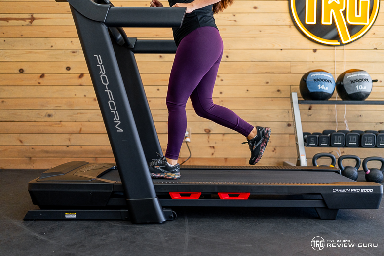 ProForm Carbon Pro 2000 action running feet