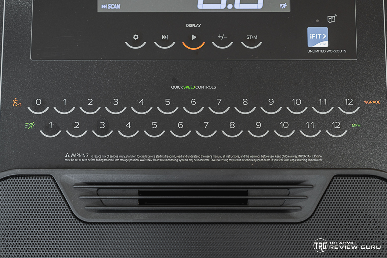 Proform Carbon TLX - console buttons