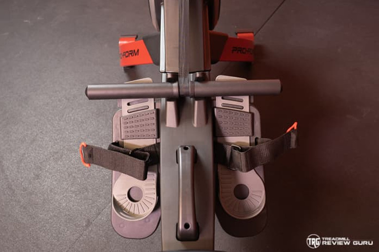 ProForm R10 Rower Machine foot stretches