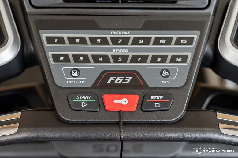 Sole F63 - console buttons