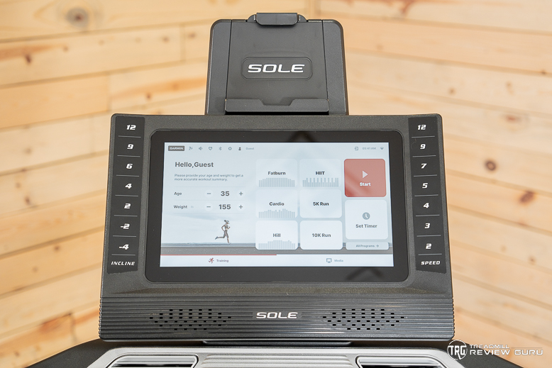 Sole F85 Home Screen