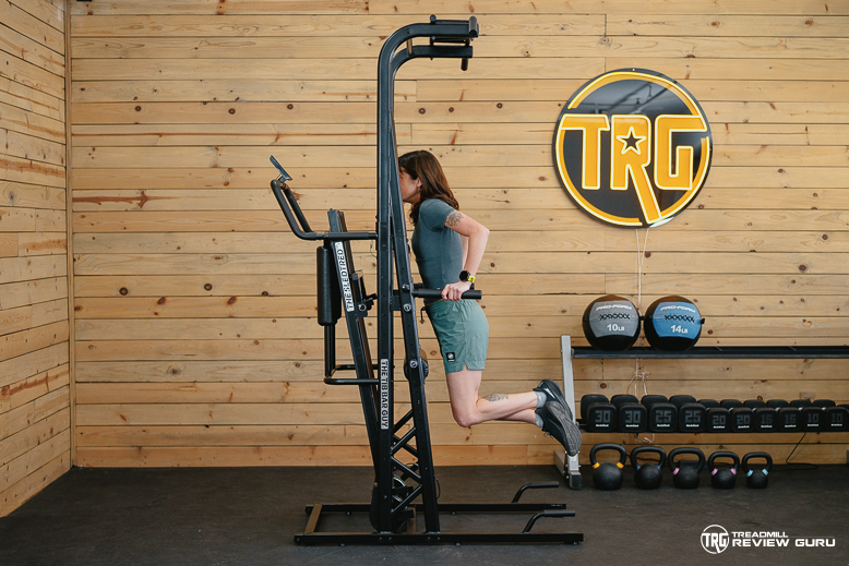 The Tib Bar Guy Sled Tred - action tricep dips