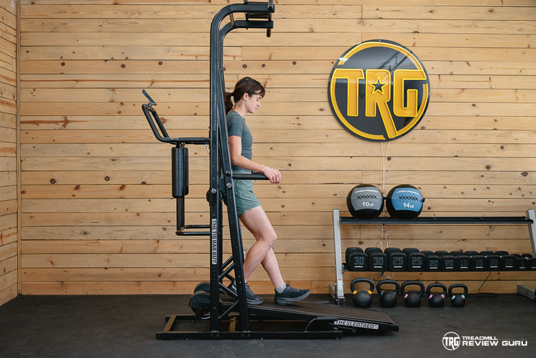 The Tib Bar Guy Sled Tred - incline backward walking