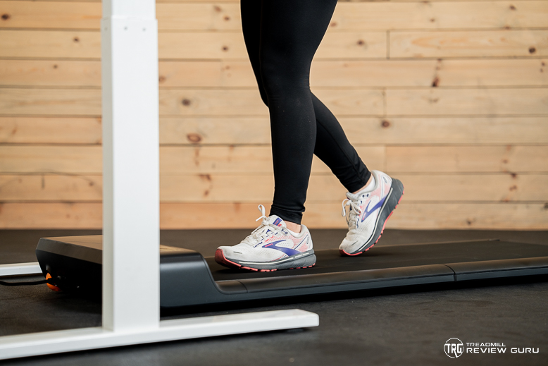 WalkingPad A1 Pro Woman Walking On Deck