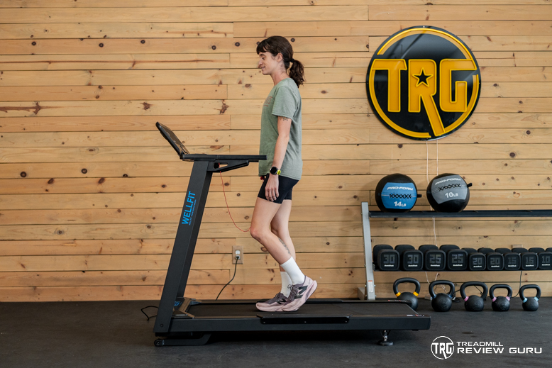 Wellfit TM029 Treadmill - action walking